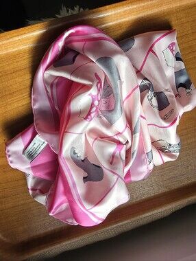Beautiful Pinks, Shoes vintage Andy Warhol Scarf, Vintage Silk Scarf.